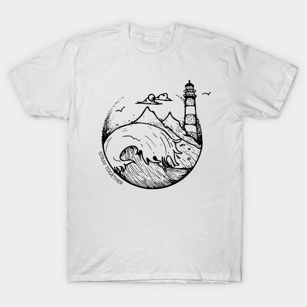 Seascape T-Shirt by StrayTogether